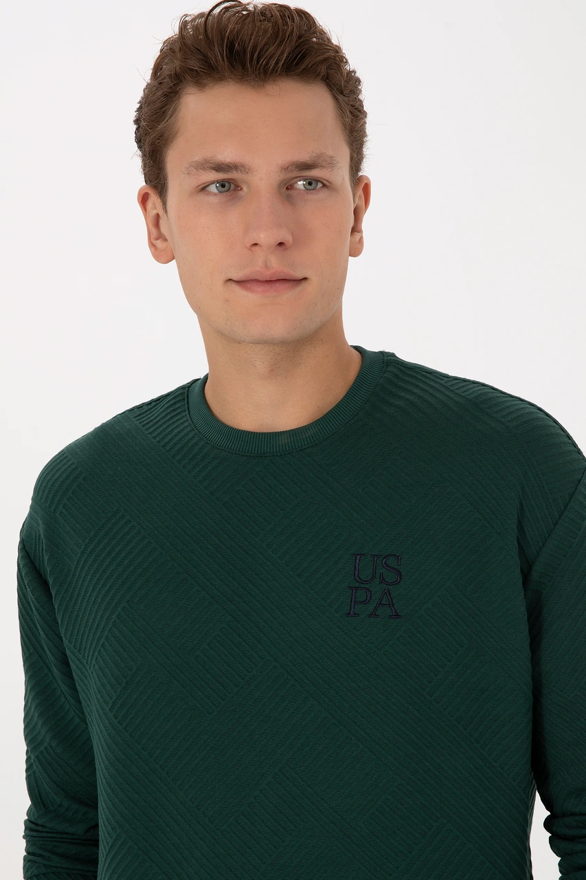 U.S. Polo Assn. Erkek Oversize Fit Bisiklet Yaka Koyu Yeşil Sweatshirt 50310006-VR079 U.S. Polo Assn. Erkek Oversize Fit Bisiklet Yaka Koyu Yeşil Sweatshirt 50310006-VR079