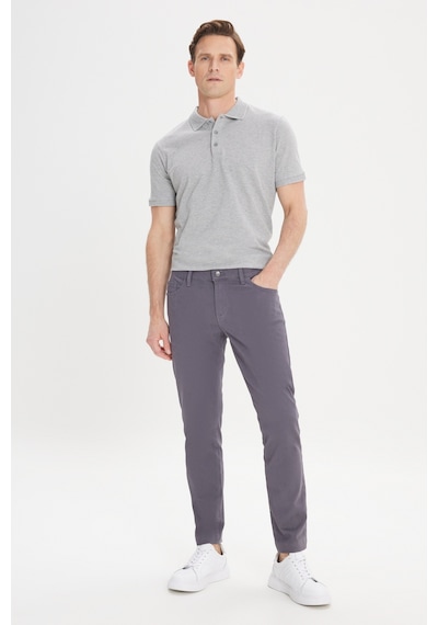 AC&Co / Altınyıldız Classics Slim Fit Dar Kesim Pamuklu Esnek Chino Erkek Pantolon Antrasit