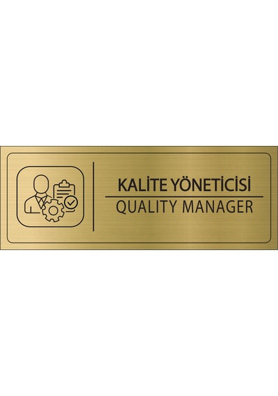 Mayeka Kalite Yöneticisi İsimlik Altın Metal Kapı İsimliği Levhası Yönlendirme Tabelası