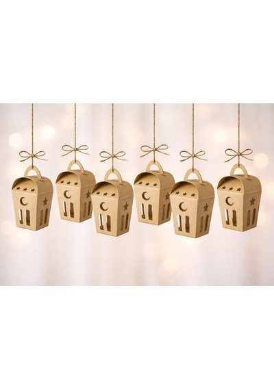 Ramazan Temalı Kutu 12'li 12x6 Cm Kraft Diğer