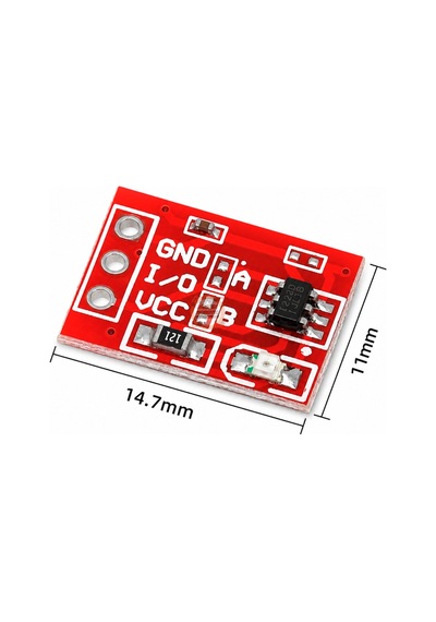 Ttp223b Dokunmatik Buton 2.0-5.5v Kapasitif Modül Kırmızı