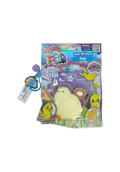 Taba World Peep Glow In The Dark Squishy Oyuncak Seri 1 Pom Pomlu Ve Anahtarlıklı Hayvanlar