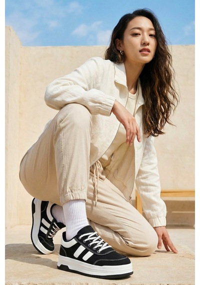 Dark Seer Ds Sapphire Sneaker 2025 Kadın SİYAH-BEYAZ