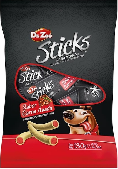 Dr.zoo Mini Sticks Izgara Etli Köpek Ödülü 130 G