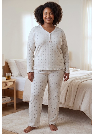 Seboteks Raporlu İnterlok Kumaş Yakası Düğmeli Kışlık Büyük Beden Kadın Pijama Takımı 2900 Gri Seboteks Raporlu İnterlok Kumaş Yakası Düğmeli Kışlık Büyük Beden Kadın Pijama Takımı 2900 Gri