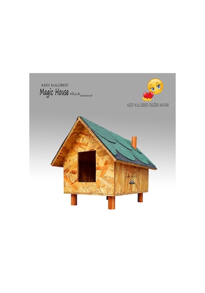 Su Geçirmez Büyük Kedi Evi 42 x 46 x 34 CM Çok Renkli
