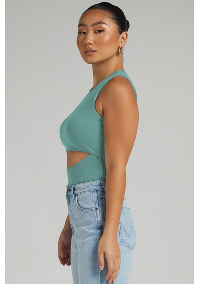 Madmext Mint Yeşili Yırtık Detaylı Basic Bodysuit-mint Yeşili Mint Yeşili