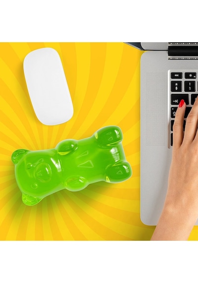 Mustard Gummy Bear Mouse Bilek Desteği - Yeşil