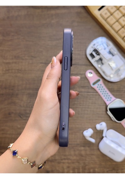 Apple iPhone 14 Pro Max Uyumlu Premium Deri Dokulu Darbelere Karşı Dayanıklı Nazal Silikon Kılıf Lacivert