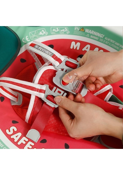 Mambobaby Yüzme Simidi - Watermelon, Emniyetli, Gölgelikli Ve Ayak Destekli