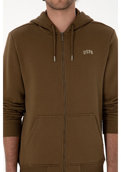 U.S. Polo Assn. Erkek Regular Fit Haki Şardonlu Örme Hırka 50313755-VR027