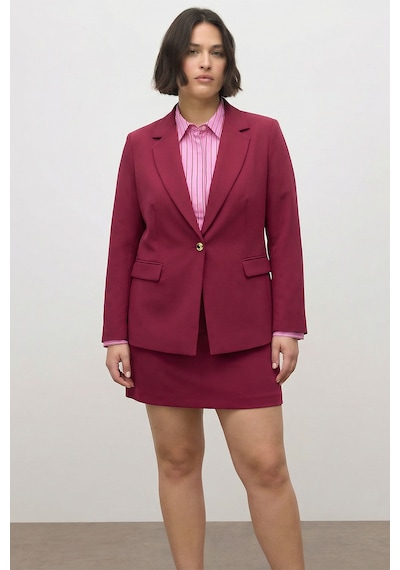 Myline Astarlı Cep Detaylı Blazer Ceket Kırmızı