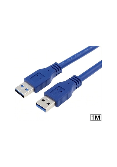 Alfais 5253 Usb 3.0 Erkek Erkek Ara Bağlantı Kablosu Uzatma Ekleme 1 Metre