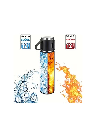 Paslanmaz Çelik Termos Seti 500 Ml 16.9 Oz Kapaklı İzoleli Kupa, Sıcak & Soğuk İçecekler İçin, O Diğer