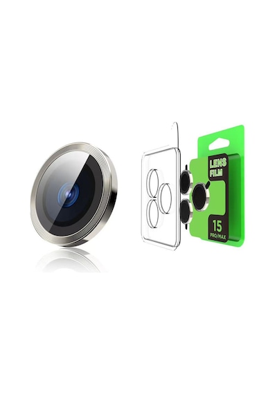 İphone 15 Pro Max Raze Metal Kamera Lens - Titan Gri