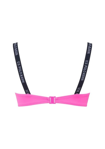 U.S. Polo Assn. Kadın Pembe İnce Askılı Bikini Üst 21502