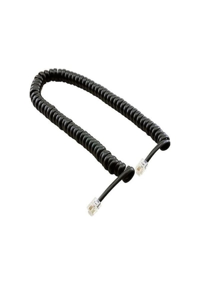 Telefon Ahize Spiral Siyah Kordon Kablosu