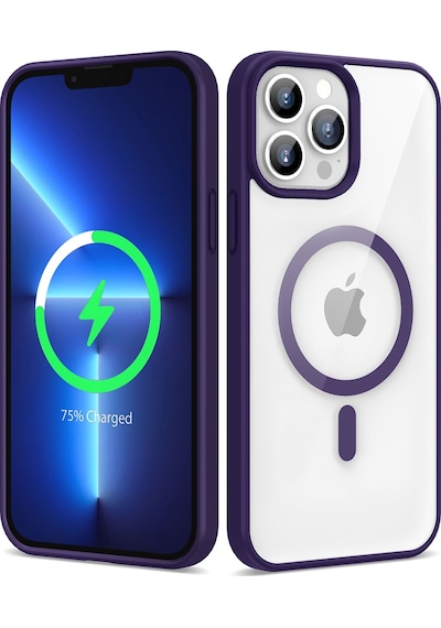 Zeyline Apple Uyumlu iPhone 13 Pro Max Magsafe Wireless Şarj Özellikli Silikon Zore Ege Kapak-derin Mor
