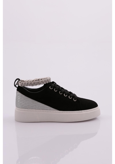 Dgn Es851 Kadin Kalin Taban Halhal Detayli Silver Taşli Sneakers Ayakkabi ES851-2007-R1680 Siyah Dgn Es851 Kadin Kalin Taban Halhal Detayli Silver Taşli Sneakers Ayakkabi ES851-2007-R1680 Siyah