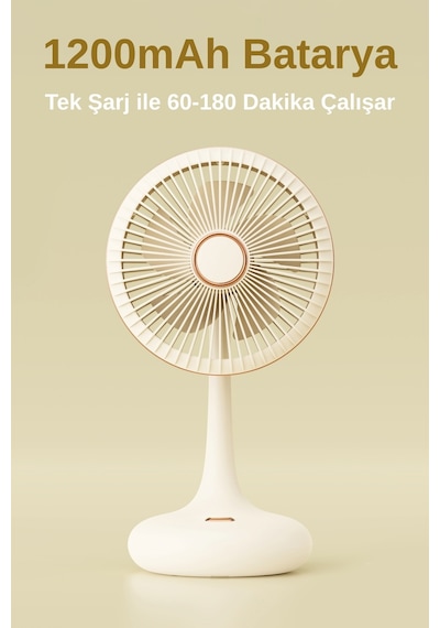 Taşınabilir Usb Şarjlı 3 Kademeli Masaüstü Dönebilen Fan Vantilatör Soğutucu Ys2531