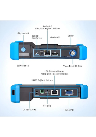 Novacom IPC5100 PLUS 5.4'' IP-HD-TVI-CVI-AHD CCTV Kamera Test Cihazı