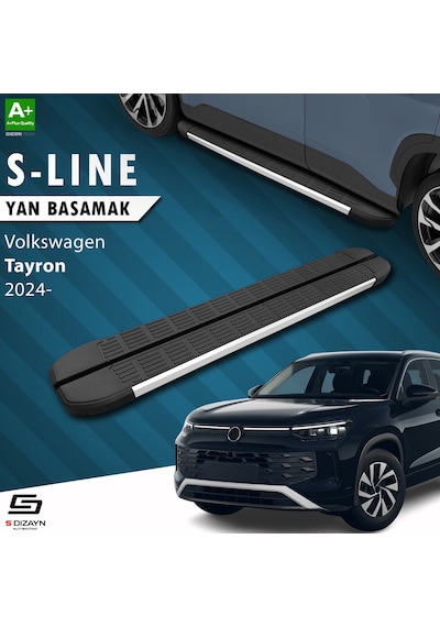 S-dizayn Vw Tayron 2 S-line Aluminyum Yan Basamak 193 Cm 2024 Üzeri A+ Kalite