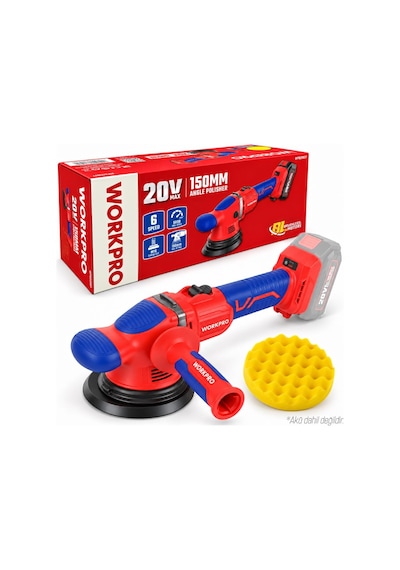 Workpro Wp392200 20v 150mm Kömürsüz Şarjlı Profesyonel Orbital Polisaj Makinesi Akü Dahil Değildir