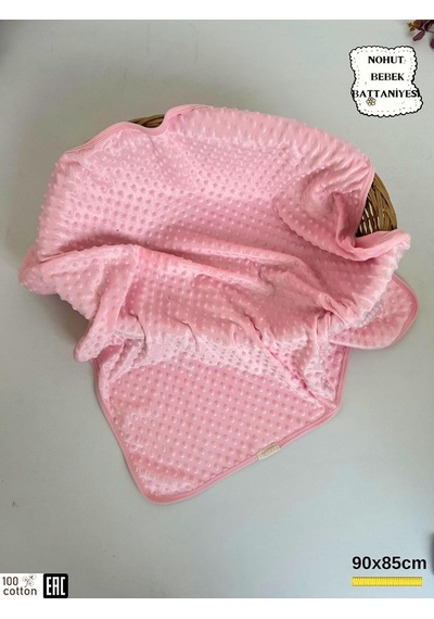 Nohut Kız/erkek Bebek Battaniyesi & Kundağı Çift Katlı%100 Pamuklu Çok Amaçlı Örtü 90x85cm Btpazaryeri003 Pemb Çok Renkli