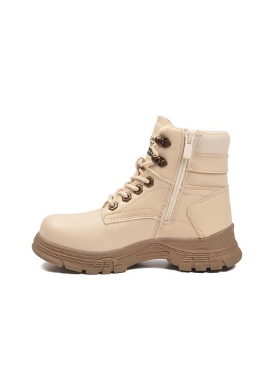Bej Vizon İçi Polarlı Kaymaz Taban Unisex Çocuk Bot 24035 F Bej-vizon