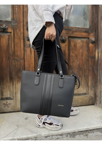Just Polo Kadın Yeni Sezon Büyük Boy 3 Bölmeli Lüks El Ve Omuz Çantası Shoulder Bag Siyah 12031279