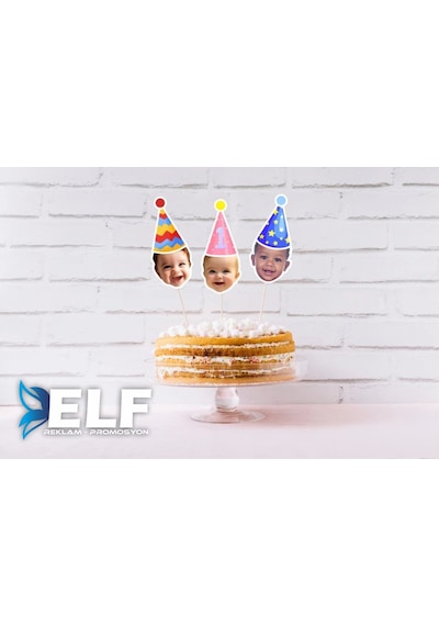 Doğum Günü Kürdan Süsü Cupcake Süs 10 Adet 0