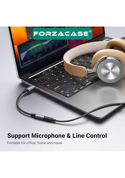 Forzacase Type-c Girişli Telefonlarla Uyumlu Kablolu Kulaklık Çevirici Jack Aux Çevirici - Fc1207 1 Adet
