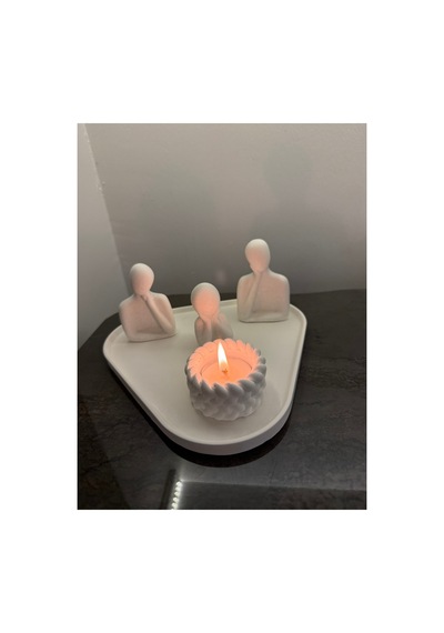 Mini Aile Dekor Seti Beyaz