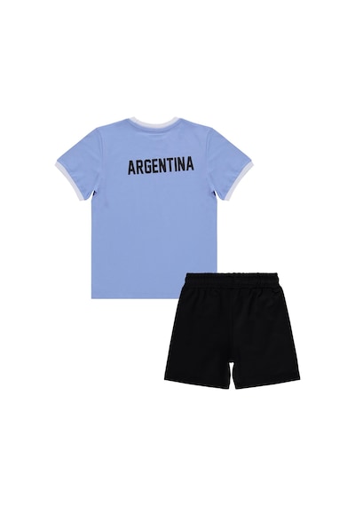 Civil Boys Argentina Baskılı 2'li 6-9 Yaş Takım - Pamuk Forma - Mavi