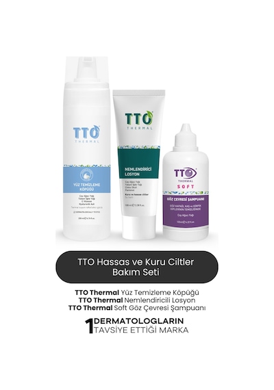 Tto Nemlendirici Losyon 100 ML + Göz Çevresi Şampuanı 125 ML + Yüz Temizleme Köpüğü 200 ML