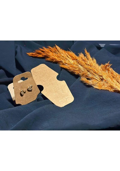 100 Adet Kraft Takı Kartı 12.2 5x3 Cm Küpe Kolye Bileklik Sunum Kartı Kraft Takı Sergi Kartı