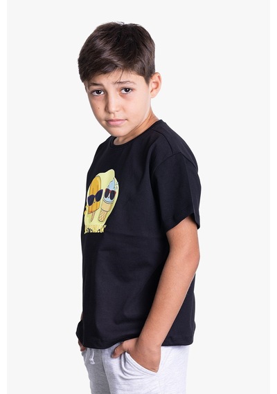Little's World Just Chillin Çocuk Tshirt Siyah
