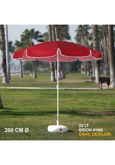 Bordo Plaj Şemsiyesi 200 Cm Ø
