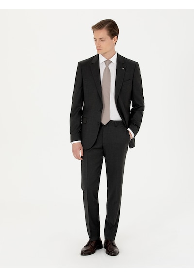 Cacharel Yeşil Slim Fit Yün Karışımlı Kumaş Pantolon Yesıl