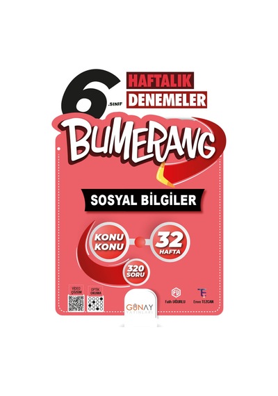 6. Sınıf Bumerang 32 Haftalık Sosyal Bilgiler Denemeleri  -  Emre Tezcan  -  Günay Yayıncılık