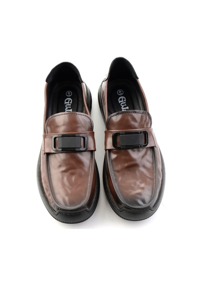 Kahve Hakiki Deri Erkek Loafer Ayakkabı E01185590203