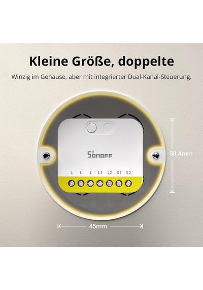 Mını Duo-l Zigbee Akıllı Anahtar Nötr Tel Yok, Zigbee 3.0, Çift Kanal, Kompakt Tasarım, Alexa İle Çalışır, Google Home