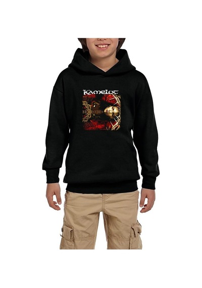 Zepplin Giyim Kamelot The Black Halo Siyah Çocuk Kapşonlu Sweatshirt Siyah
