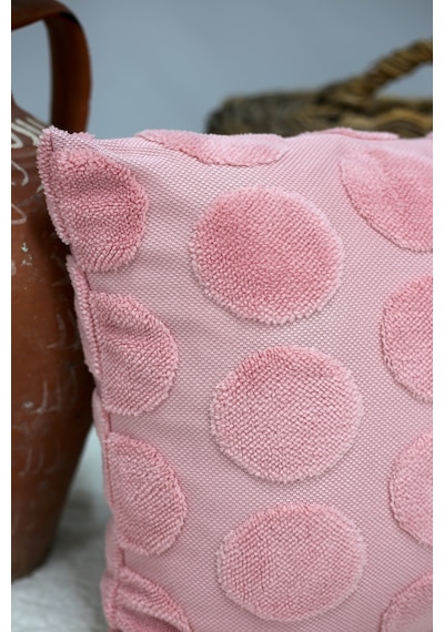 Luna Welsoft Jakarlı Dekoratif Kırlent Kılıfı 43x43 Cm - Ztluna0 Pembe