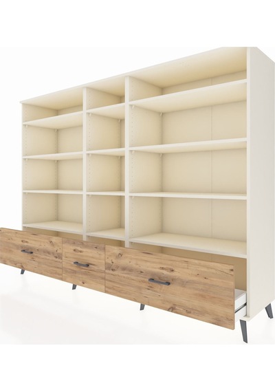 Hyperion Dolap 12 Raflı 3 Çekmeceli 220x44x163 Aytaşı-aytaşı/çam Aytası/atlas Çam - Aytası Hyperion Dolap 12 Raflı 3 Çekmeceli 220x44x163 Aytaşı-aytaşı/çam Aytası/atlas Çam - Aytası