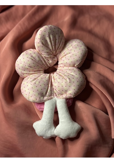 Figürlü Simit Toka - Eğlenceli Topuz Tokası - Dev Toka - Çılgın Saç Tokası Açık Pembe