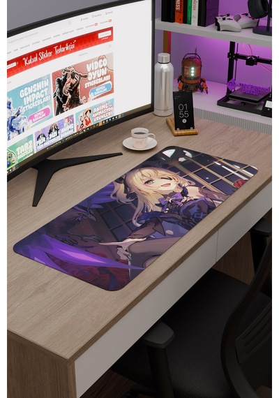 Fischl Genshin Impact Anime Gacha V4 - 70x30 Xl Gaming Mouse Pad Fare Altlığı