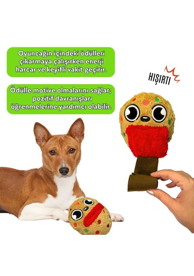 Havhav Havhavcafe Peluş Köpek Oyuncağı Mama Saklamalı Kurabiye