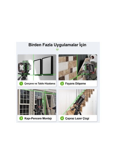 Kobb Kbl36g 40 Metre Otomatik Hizalama Yeşil Lazer