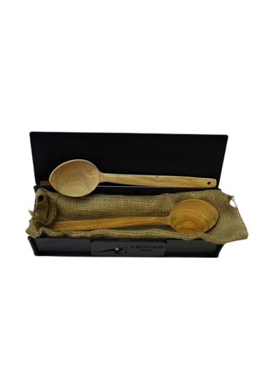 30 CM Büyük Boy Zeytin ve Şimşir Tahta Kaşık Seti